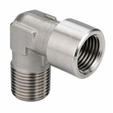 Kolanko - mosiądz niklowany, gwint zew. - wew., (A022) - API