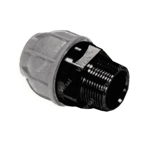 Złącze proste aluminiowe gwint zewnętrzny szare (próżnia) D.63 V203.063.002 - Alusic