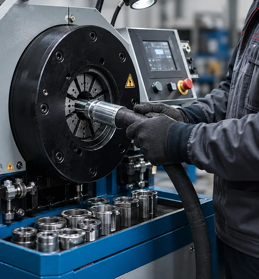 Zakuwanie węży hydraulicznych na zamówienie